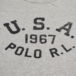 Polo Ralph Lauren SS Tee Grey USA 1967 - Size Large